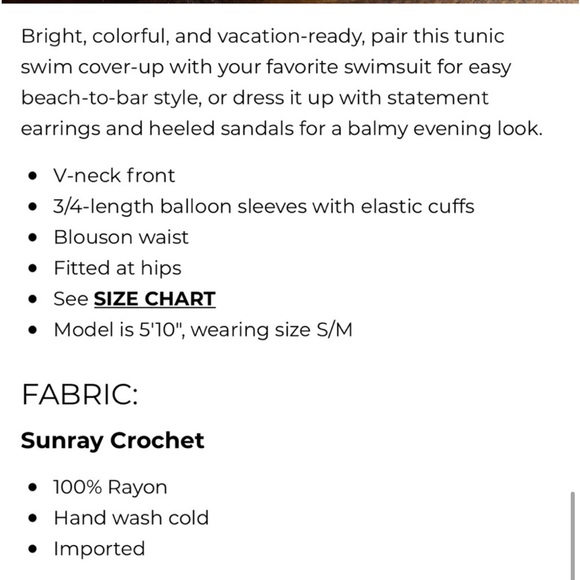 🔘Trina Turk “Sun ray” tunic - Picture 4 of 4